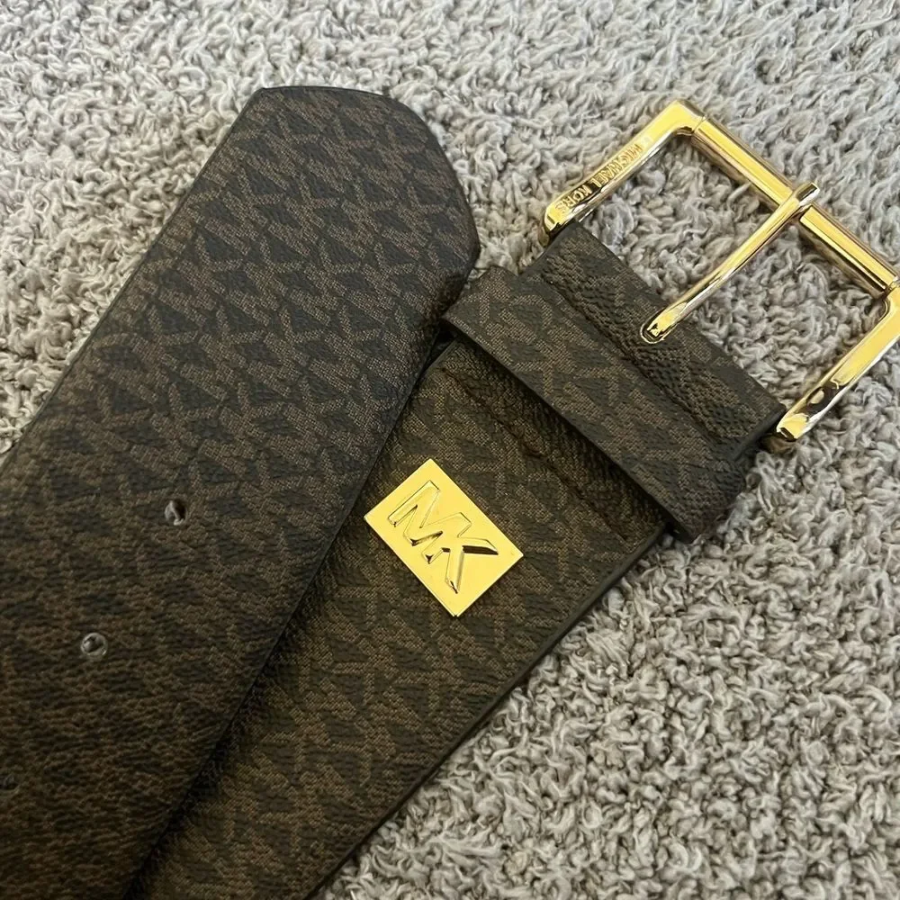 Michael Kors Brown monogram belt NWT